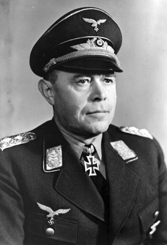 German Field Marshal Albert Kesselring, photographed in 1940 wearing the Knight's Cross