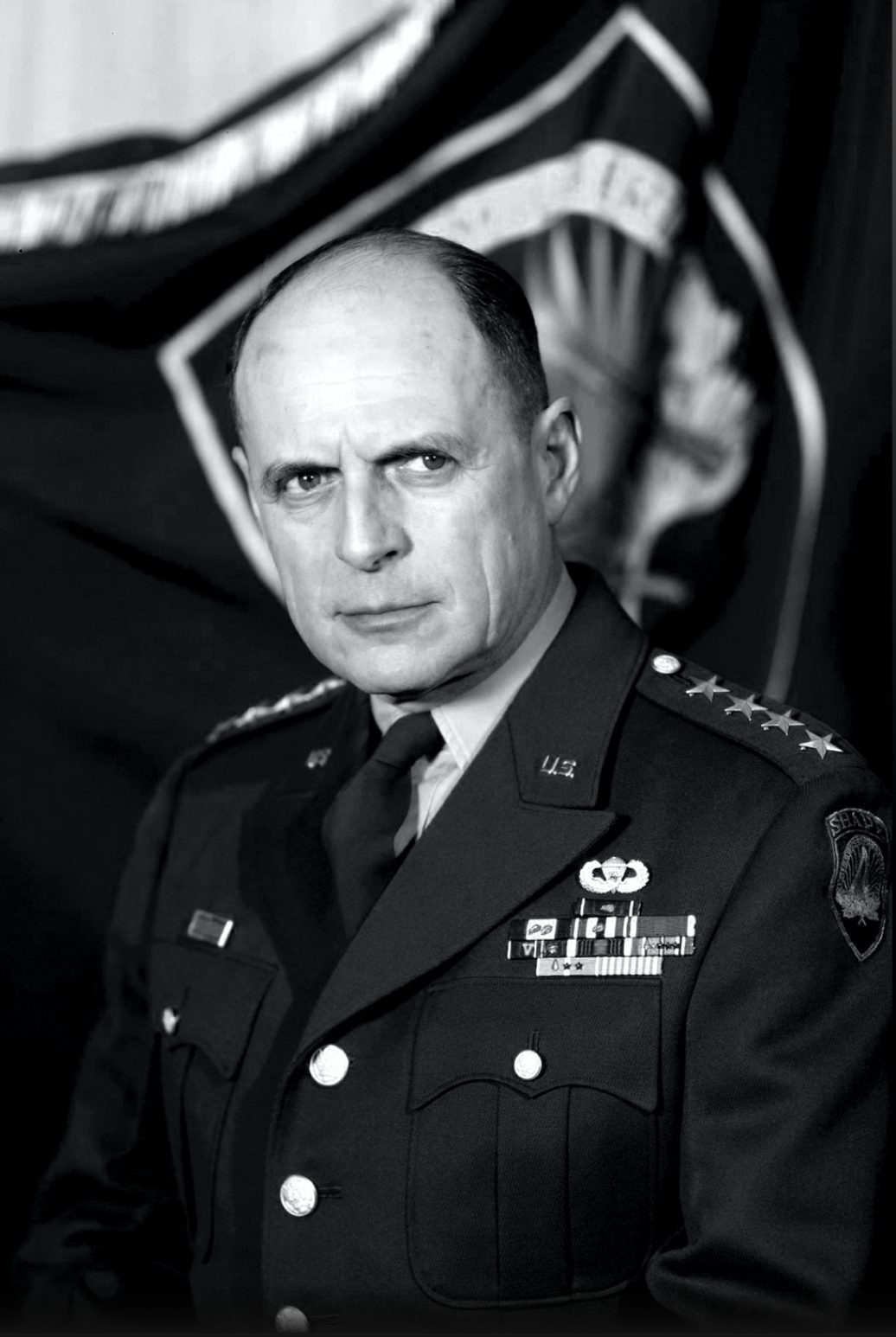 General Matthew B. Ridgway in uniform, photographed around 1952 during his tenure as Supreme Allied Commander Europe